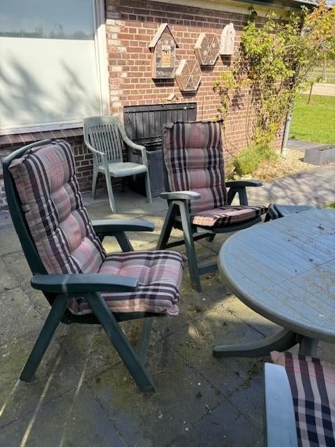 tuinmeubels, Ophalen, 4 zitplaatsen, Kunststof, Gebruikt