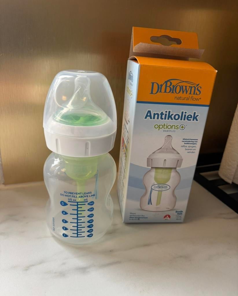 Dr Browns fles brede hals klein, Ophalen of Verzenden, Zo goed als nieuw, Overige typen