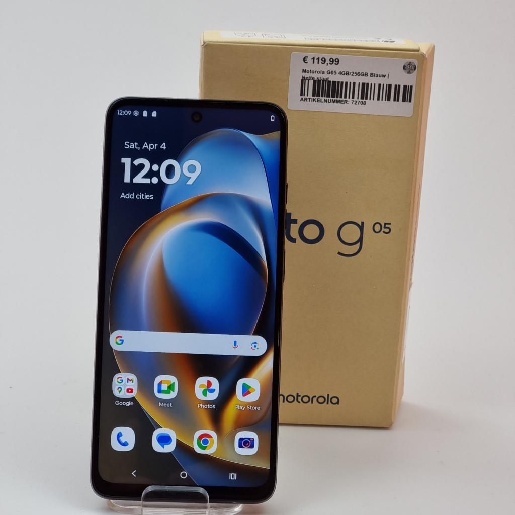 Motorola G05 4GB/256GB Blauw | Nette staat, Motorola, Zo goed als nieuw, Support@motorola.com, 222 W. Merchandise Mart Plaza
Suite 1800
Chicago, IL 60654
United States