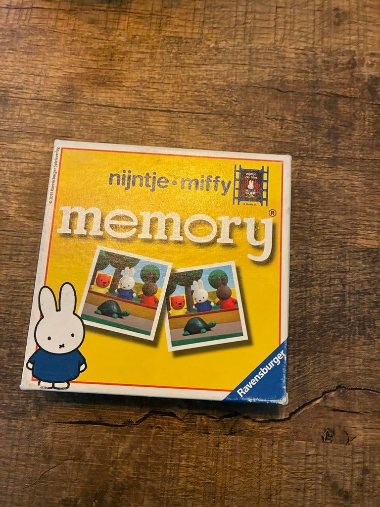 Nijntje Miffy Memory spel Ravensburger, Ophalen of Verzenden, Minder dan 500 stukjes, Gebruikt, Overige typen