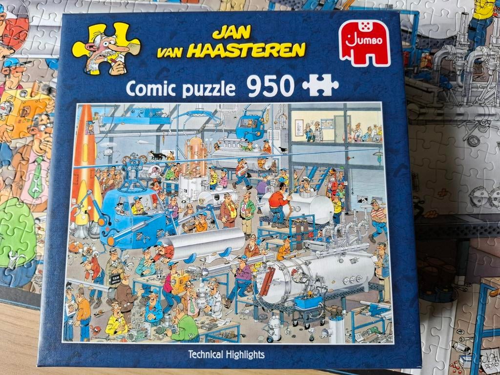Jan van Haasteren Technisch Hoogstandje 950 stukjes, Ophalen of Verzenden, 500 t/m 1500 stukjes, Zo goed als nieuw, Legpuzzel