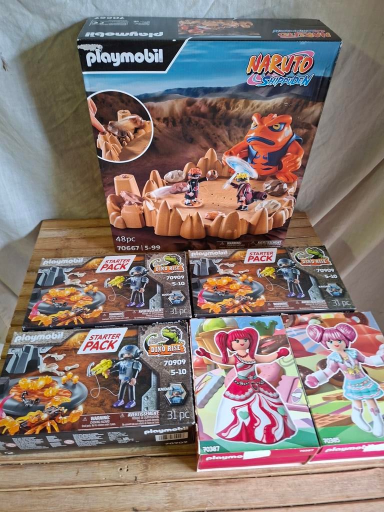 Diverse nieuwe Playmobil sets (Naruto, Dino Rise, Princess), Ophalen of Verzenden, Nieuw