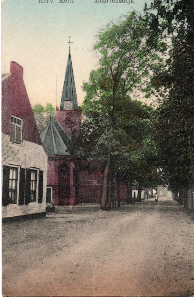 Maartensdijk, Dorpsgezicht met Herv. Kerk. 5167, Verzenden, Voor 1920, Gelopen, Utrecht