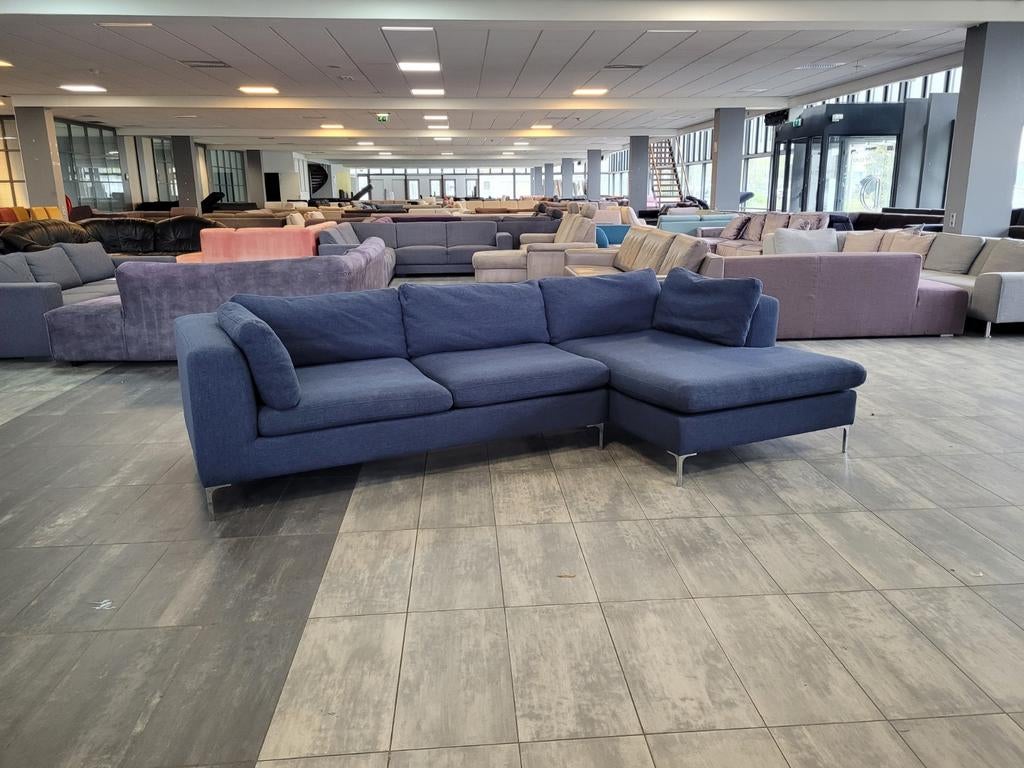 ✅️️️ ️GEREINIGD donkerblauw hoekbank 290x155 GRATIS BEZORGEN, Huis en Inrichting, Banken | Bankstellen, 250 tot 300 cm, 75 tot 100 cm