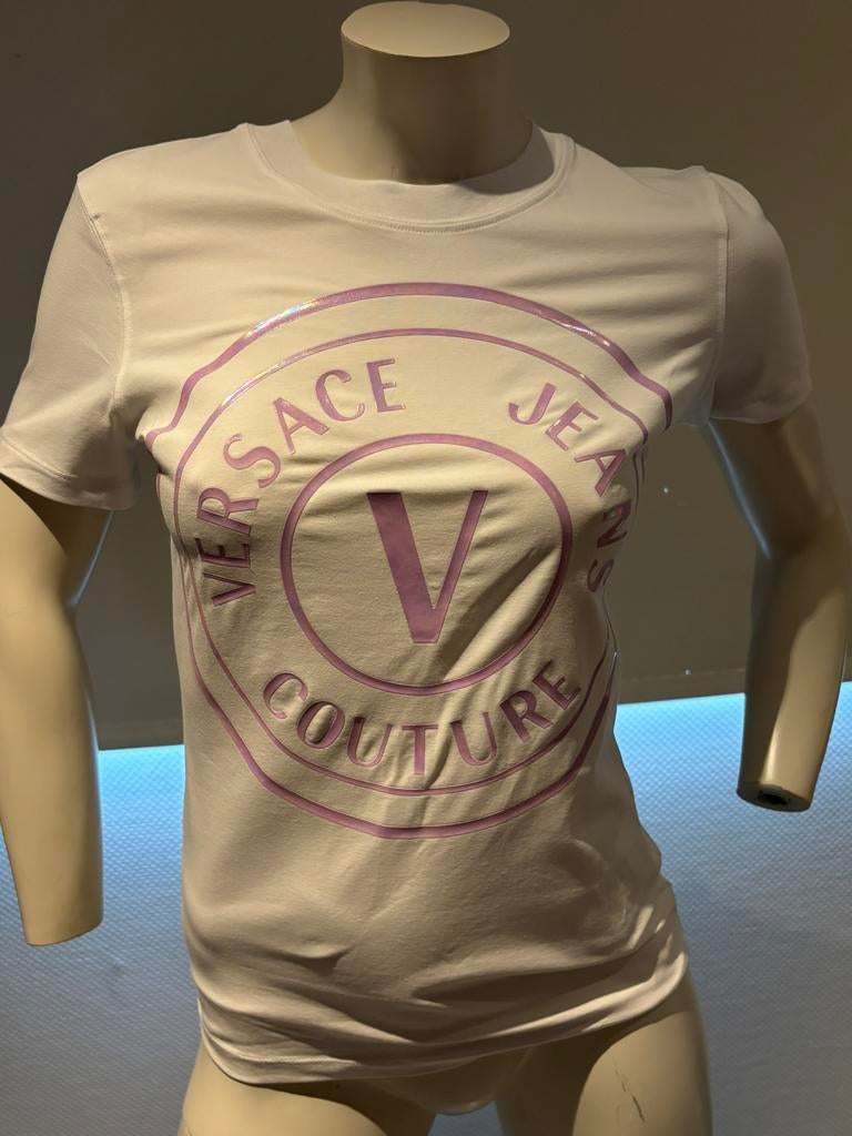 Versace shirt met logo print maat s. Nieuw, ., Wit, Nieuw, Ophalen of Verzenden