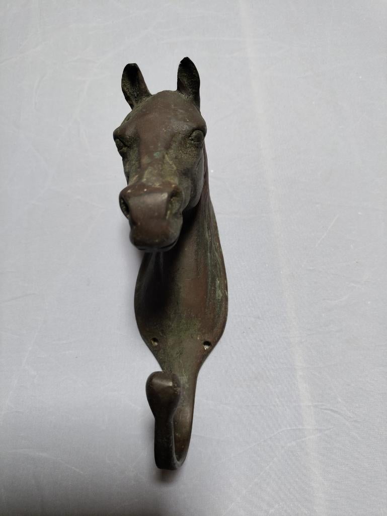 Vintage gietijzeren paardenhoofd kapstokhaak, Verzenden