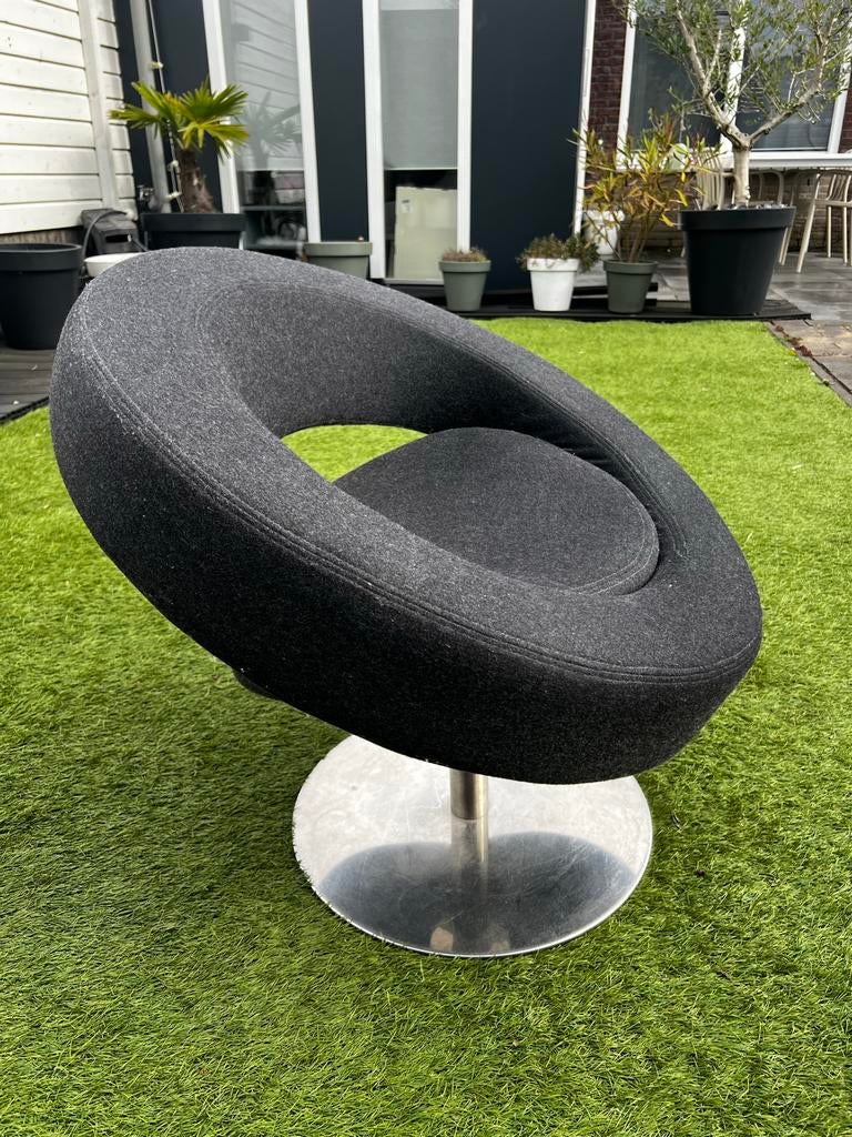 Softline fauteuil, draaistoel, lounge stoel, grijs, Ophalen, Twee, Zo goed als nieuw, Stof