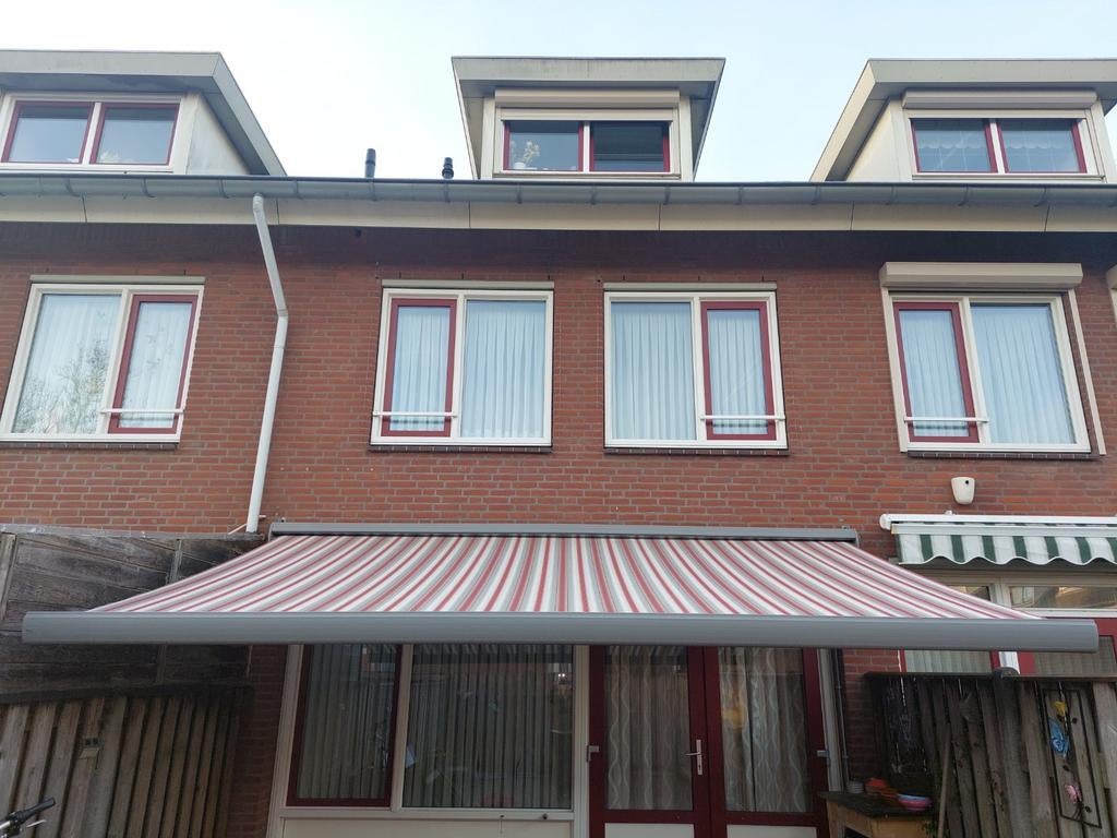 Elektrische zonnescherm/luifel 4.65 x 3 m, Ophalen, 450 cm of meer, Elektrisch, Zo goed als nieuw