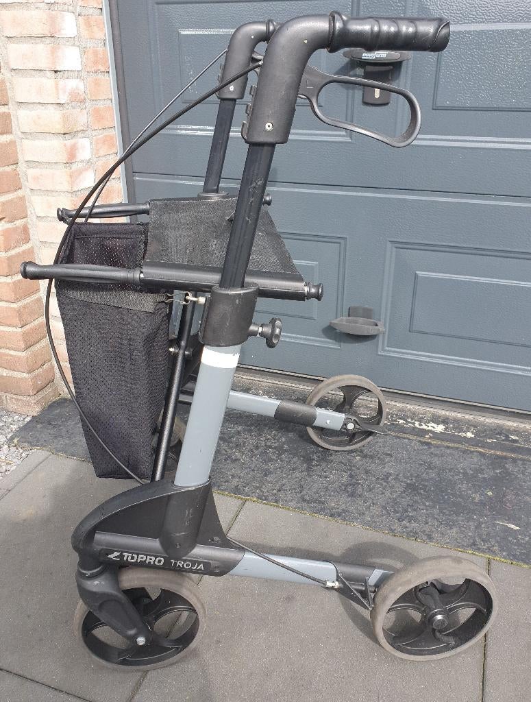 Rollator Topro Troja A/S (M) max. 150kg en 100cm handhoogte, Ophalen, Opvouwbaar, Gebruikt