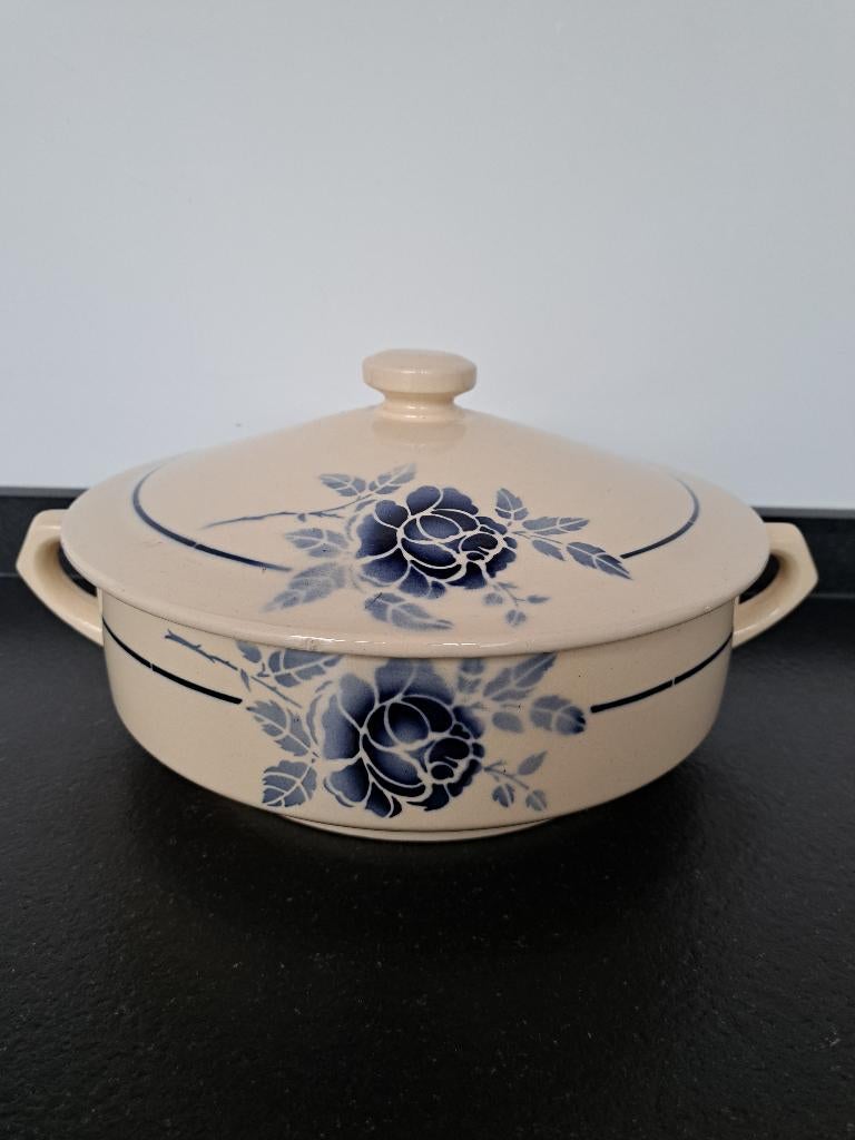 Mooie brocante Franse dekschaal, Antiek en Kunst, Ophalen of Verzenden