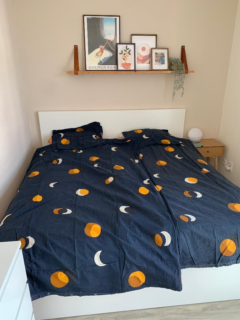 2x 1 persoonsdekbedovertrek NOUS Living 220x140 - onbeslapen, Eenpersoons, Blauw, Dekbedovertrek, Ophalen of Verzenden