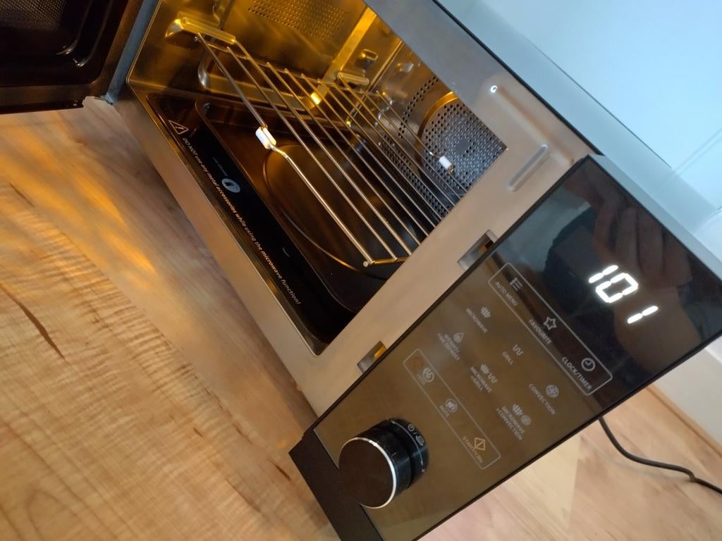 Combi magnetron Sharp zwart, Witgoed en Apparatuur, Magnetrons, Ophalen, Combimagnetron, Gebruikt, Hete lucht