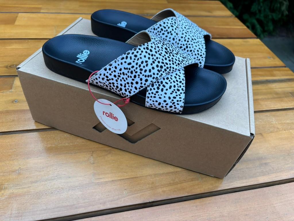 Rollie Tide Cross Slides slippers Snow Leopard Nieuw | Mt 37, Slippers, Overige kleuren, Nieuw, Rollie
