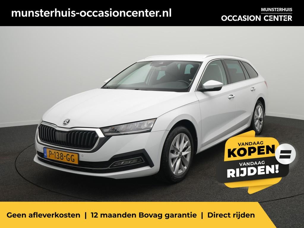 Skoda Octavia Combi 1.0 TSI Business Edition - Occasion Leas, Auto's, Skoda, 12 maanden, Stof, Gebruikt, Wit