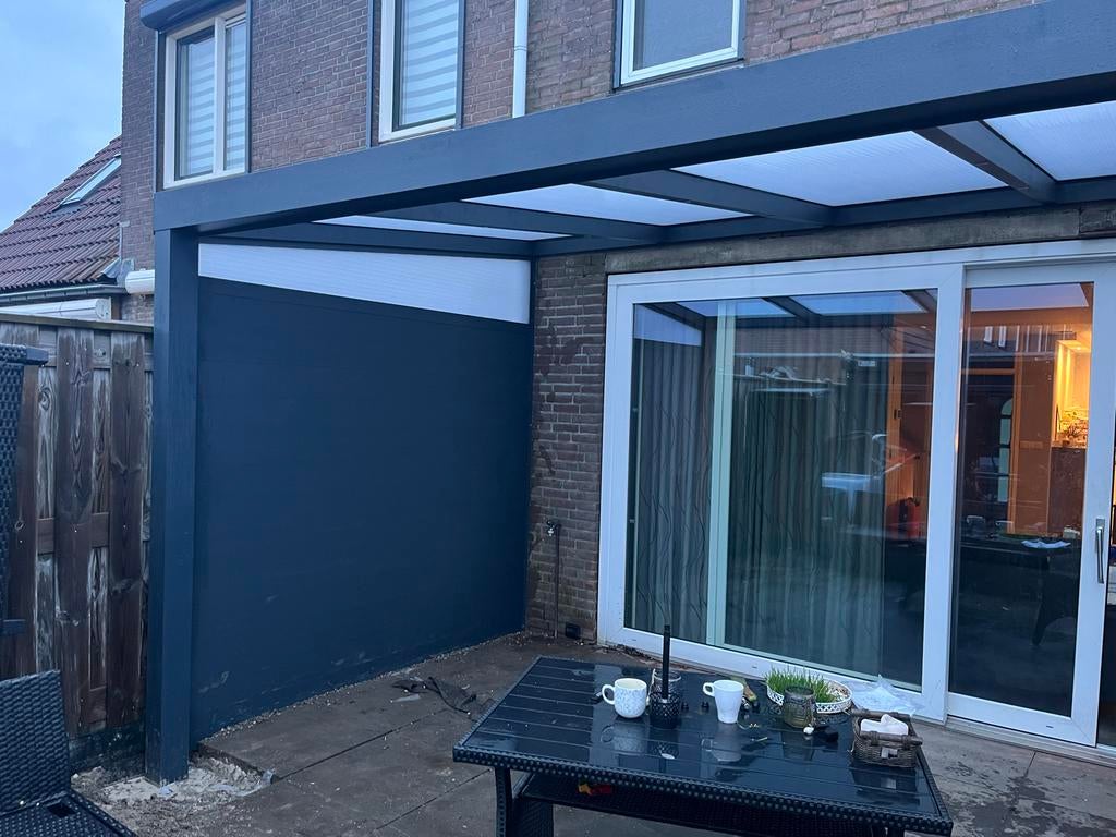Overkapping 5x2,5 meter met verlichting, Tuin en Terras, Overkappingen, Ophalen, Gebruikt, Veranda