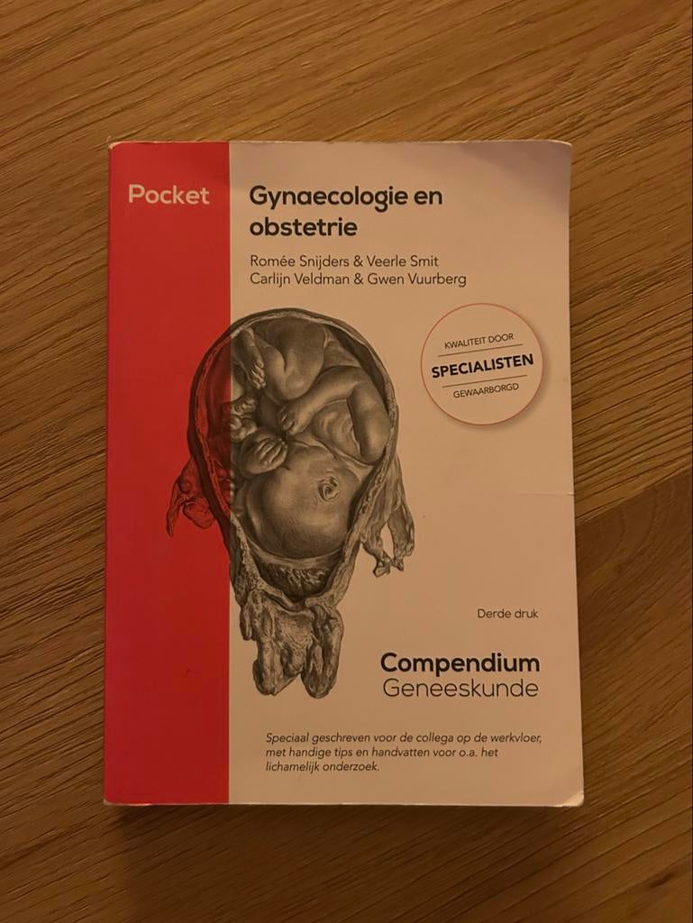Compendium Geneeskunde Pocket Gynaecologie en obstetrie, Ophalen of Verzenden, Beta, Gelezen, WO