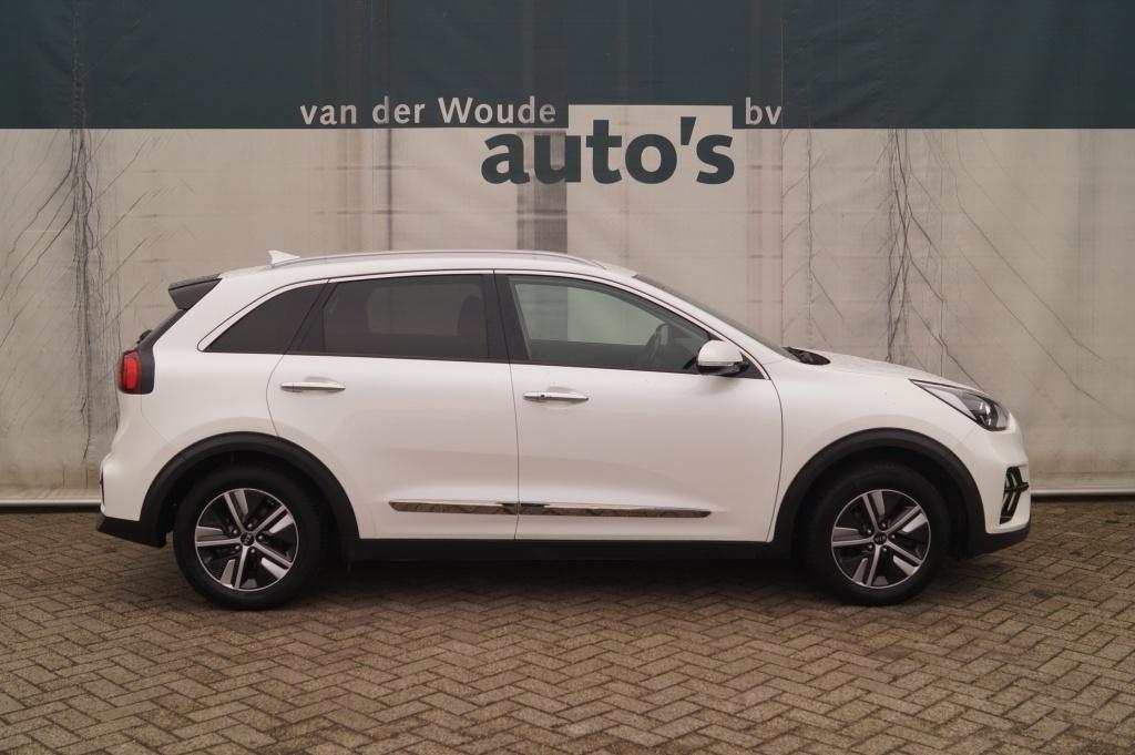 Kia Niro 1.6 GDi PHEV DynamicLine -NAVI-ECC-PDC-CAM-, Automaat, Gebruikt, Leder en Stof, Wit