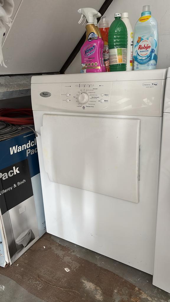 Whirlpool droger, Ophalen, 6 tot 8 kg, Gebruikt, Voorlader