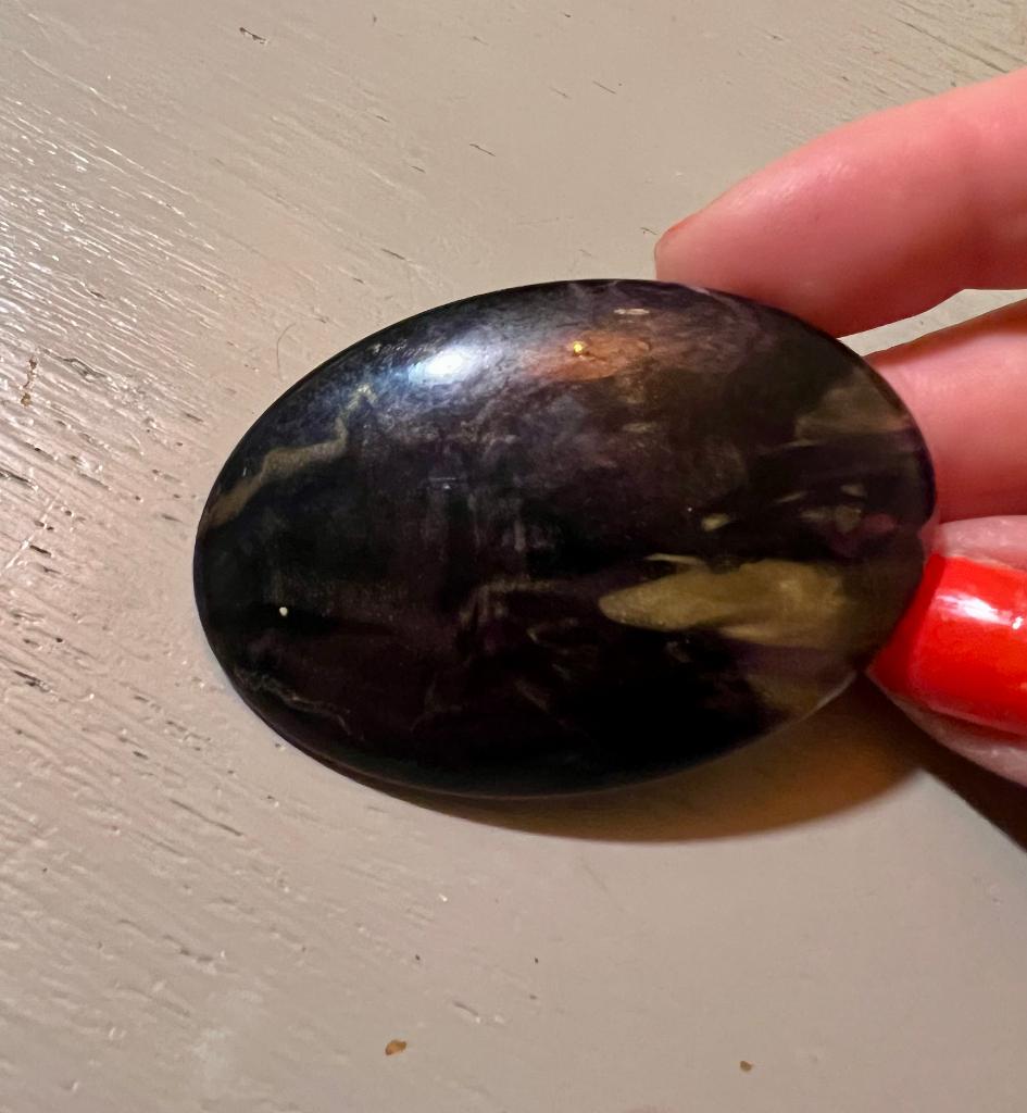 Vintage modern abstract zwart goudklr broche lucite sieraad, Overige materialen, 4 tot 7 cm, Zwart, Ophalen of Verzenden