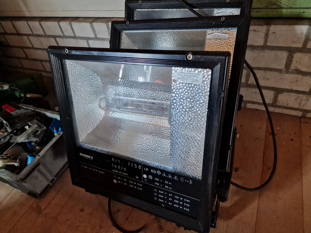 Disano Indio IP65 Bouwlampen / Schijnwerpers (2 stuks), Ophalen, Gebruikt, 500 watt of meer, Armatuur