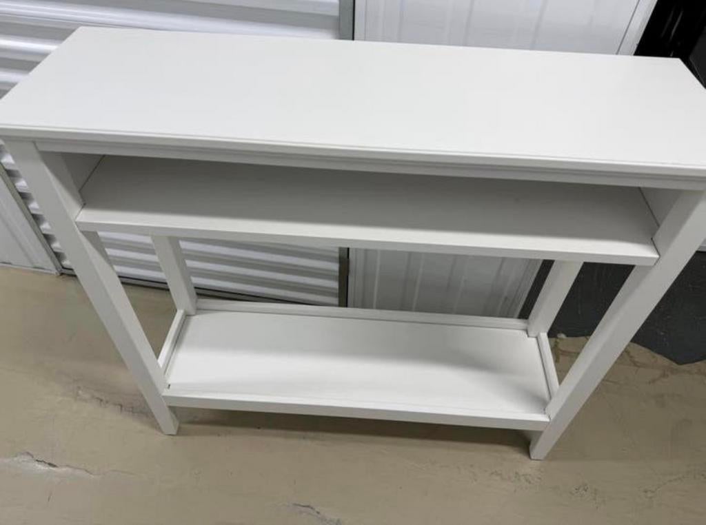 twee keer de IKEA IDANÄS sidetable in wit., Ophalen, 25 tot 50 cm, Rechthoekig, 100 tot 150 cm