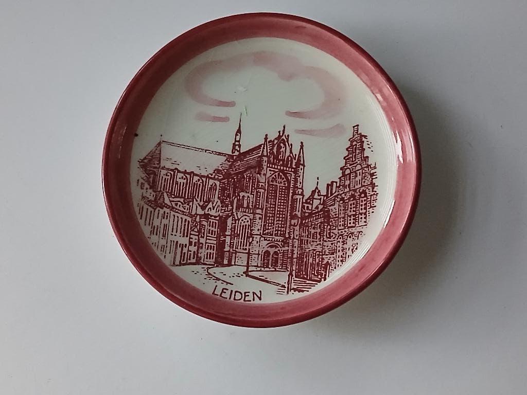 Vintage  VVV Miniwandbordje Leiden   Leids Rood Holland, Ophalen of Verzenden