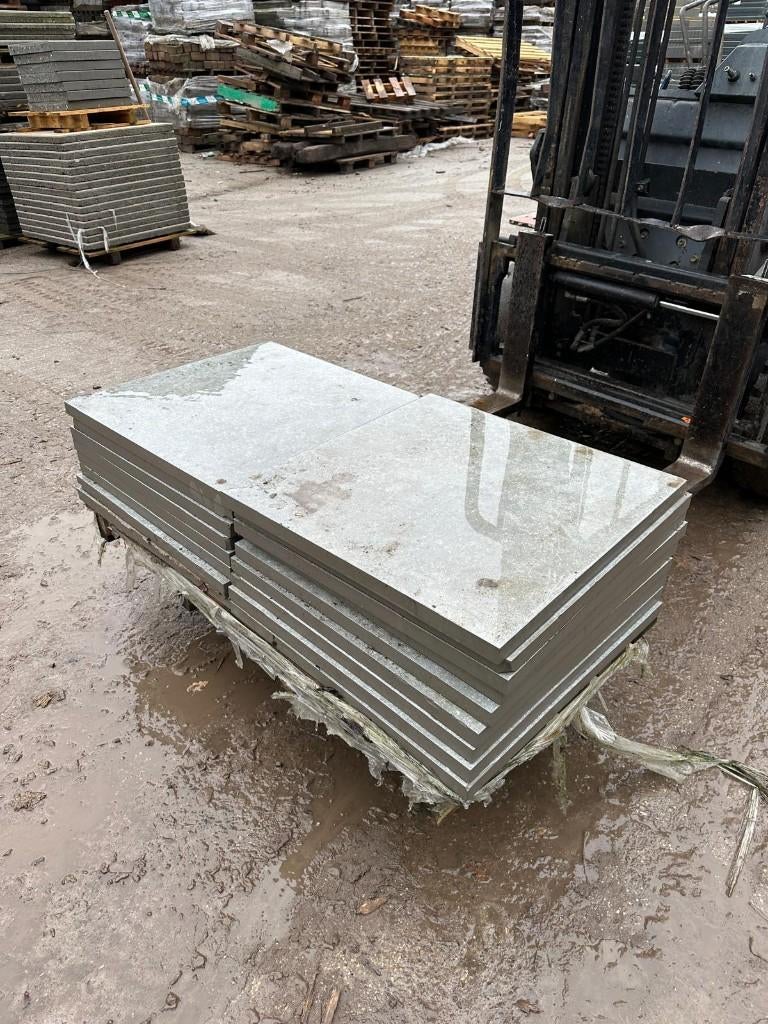 6,12m² Keramische tegel 60x60x3 Light Grey, Ophalen, Keramiek, Nieuw, 5 tot 10 m²