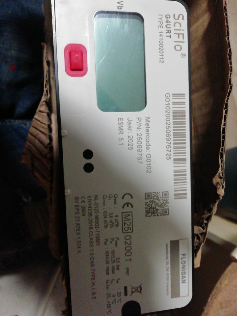 SciFlo G4URT Gasmeter - Nieuw in doos, Doe-het-zelf en Verbouw, Ophalen of Verzenden
