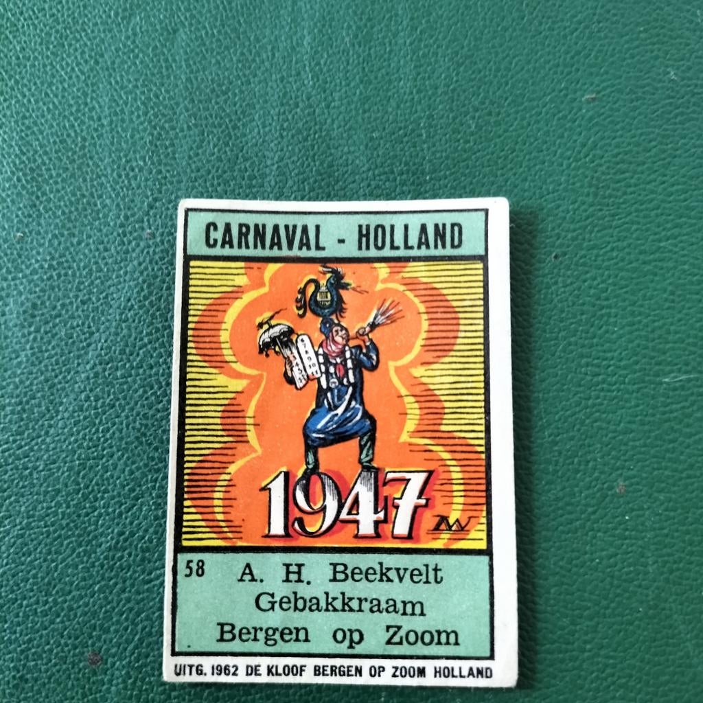 Gebakkraam A.H.Beekvelt Bergen op Zoom Carnaval, Ophalen of Verzenden, Gebruikt, Sigarenbandjes