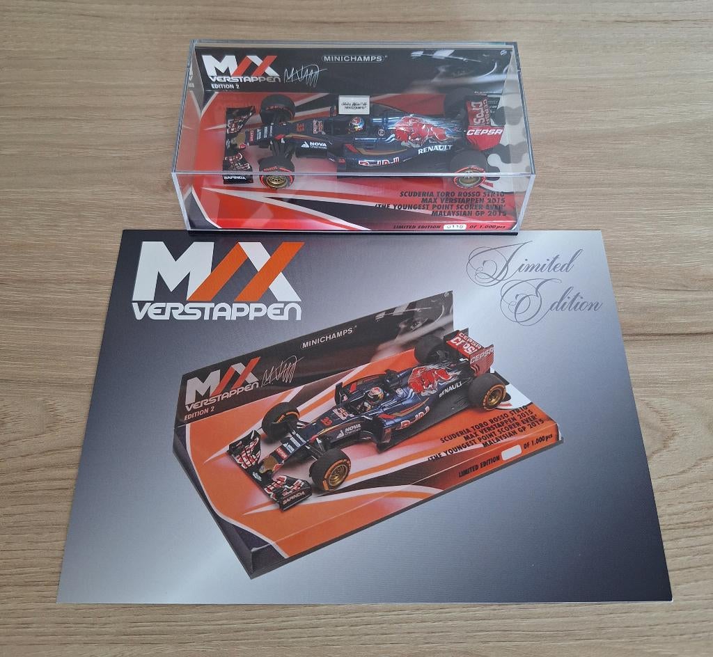 Max Verstappen 2015 Edition 2 Toro Rosso + certificaat, Ophalen of Verzenden, Nieuw, Auto, MiniChamps