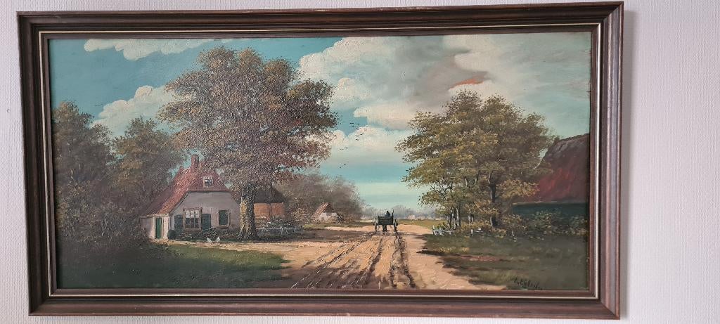 schilderijen 2x, Antiek en Kunst, Ophalen