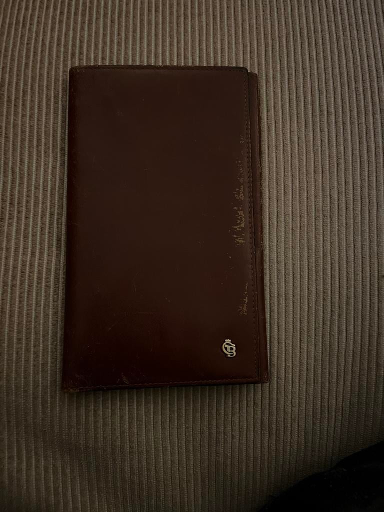 Leren Paspoorthoesje/Portefeuille - Bruin, Overige merken, Gebruikt, Bruin, Ophalen of Verzenden