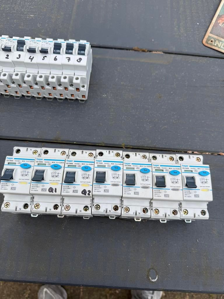 Hager Automaten / Aardlekschakelaars, Ophalen of Verzenden, Gebruikt, Schakelaar