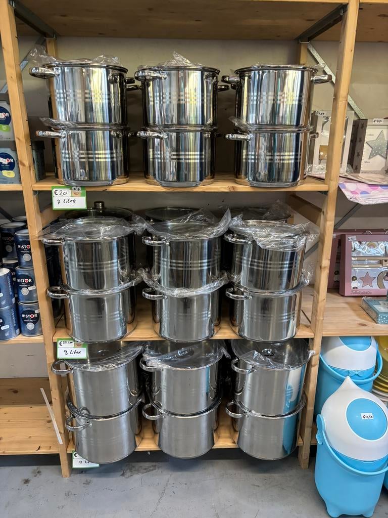 Pan soeppan stampotpan 7, 9 en 12 liter, Nieuw, Rvs, Nb, Nb