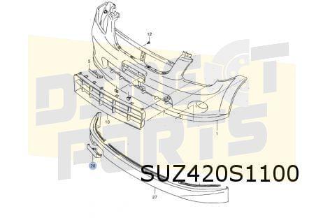 Suzuki Ignis voorbumper (te spuiten) Origineel! 7171186G0079, -, -, Nieuw, Bumper