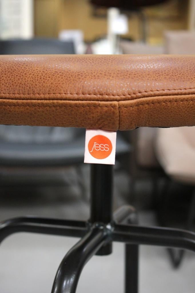 4 x luxe barkruk barstoel ZIPP Jess Design metaal leer, Ophalen, Met voetsteun, 60 tot 90 cm, Nieuw