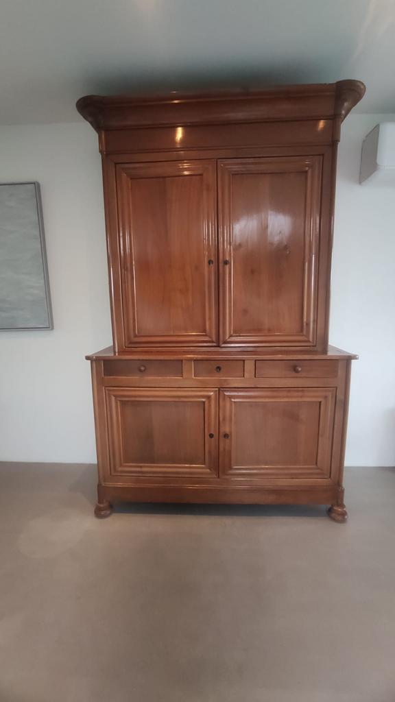 Franse kersenhouten buffetkast, Huis en Inrichting, Kasten | Buffetkasten, Ophalen, Gebruikt, 25 tot 50 cm, 200 cm of meer