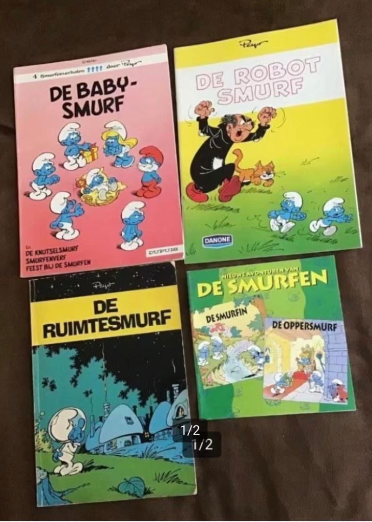 6 uitgaves de Smurfen door Peyo, Verzamelen, Smurfen, Ophalen of Verzenden, Gebruikt, Verschillende Smurfen, Stripboek