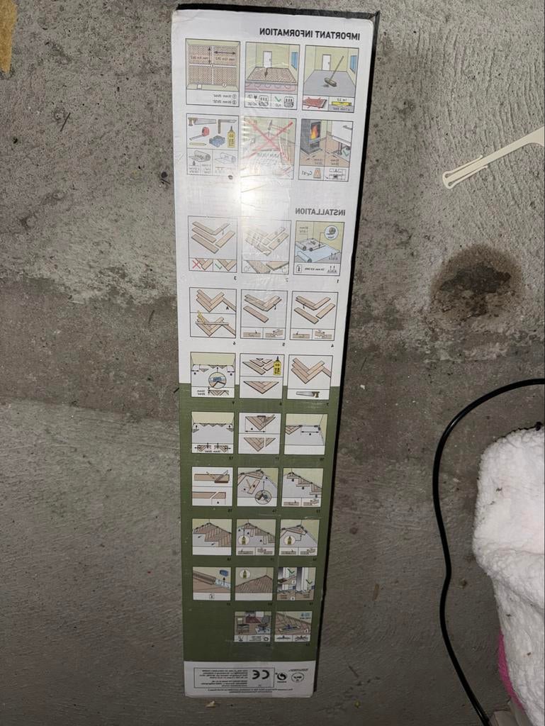 Nieuwe Vissengraat Laminaat - 37m2, Ophalen, Kunststof, 50 tot 150 cm, Nieuw