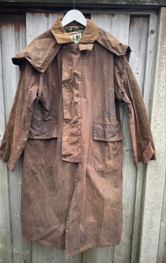 Lange Engelse waxjas (quality country & leisure wear) M, Kleding | Dames, Jassen | Winter, Maat 38/40 (M), Bruin, Ophalen of Verzenden