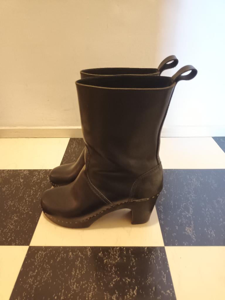 Hasbeens Zwart ZGAN Halfhoge klomplaars!!, Hoge laarzen, Hasbeens, Zwart, Ophalen of Verzenden