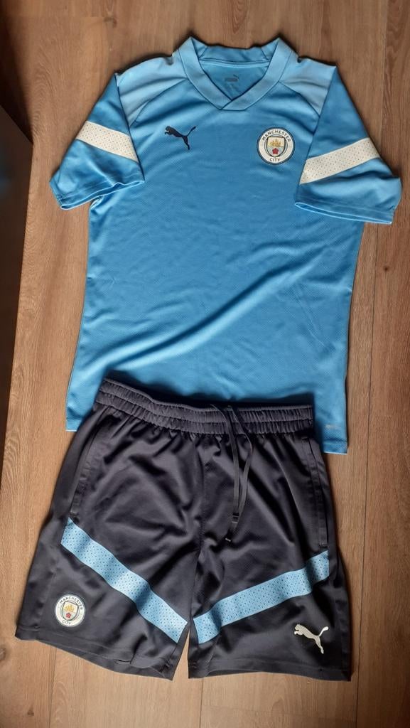 Manchester city trainingsshirt en broekje, Ophalen of Verzenden