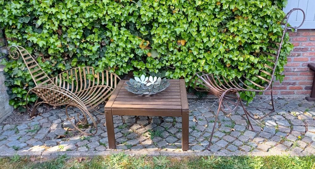 *Copy Barok fauteuil naar André Dubreuil Spine chair, Ophalen, 75 tot 100 cm, Zo goed als nieuw, Metaal