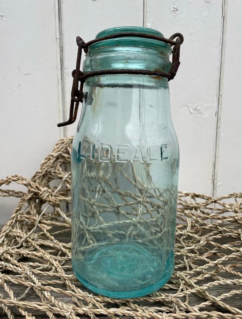 Aquakleurige weckpot glazen pot glaswerk, Ophalen