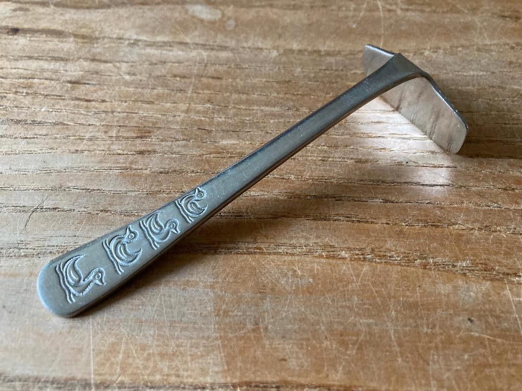 Vintage WMF Cromargan eendjes kinderbestek schuivertje, Ophalen of Verzenden