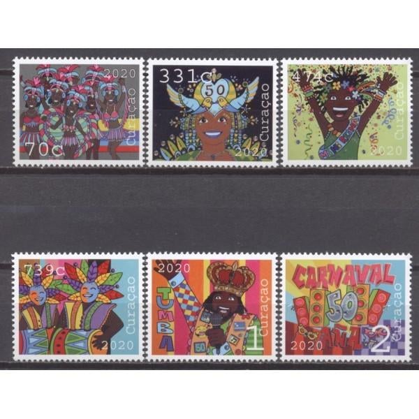 Curacao 448/53 postfris Carnaval 2020, Ophalen of Verzenden, Postfris
