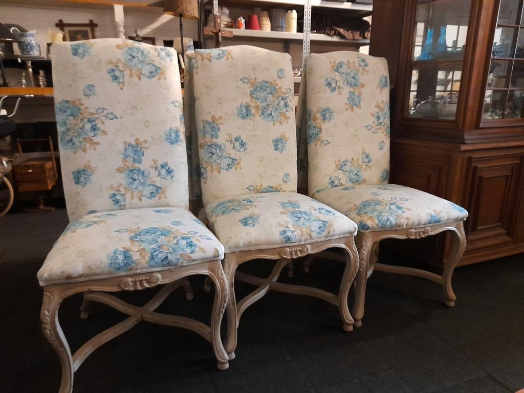 Set 6 stoelen opnieuw gestoffeerd laura ashley, Ophalen of Verzenden, Zo goed als nieuw, Eén