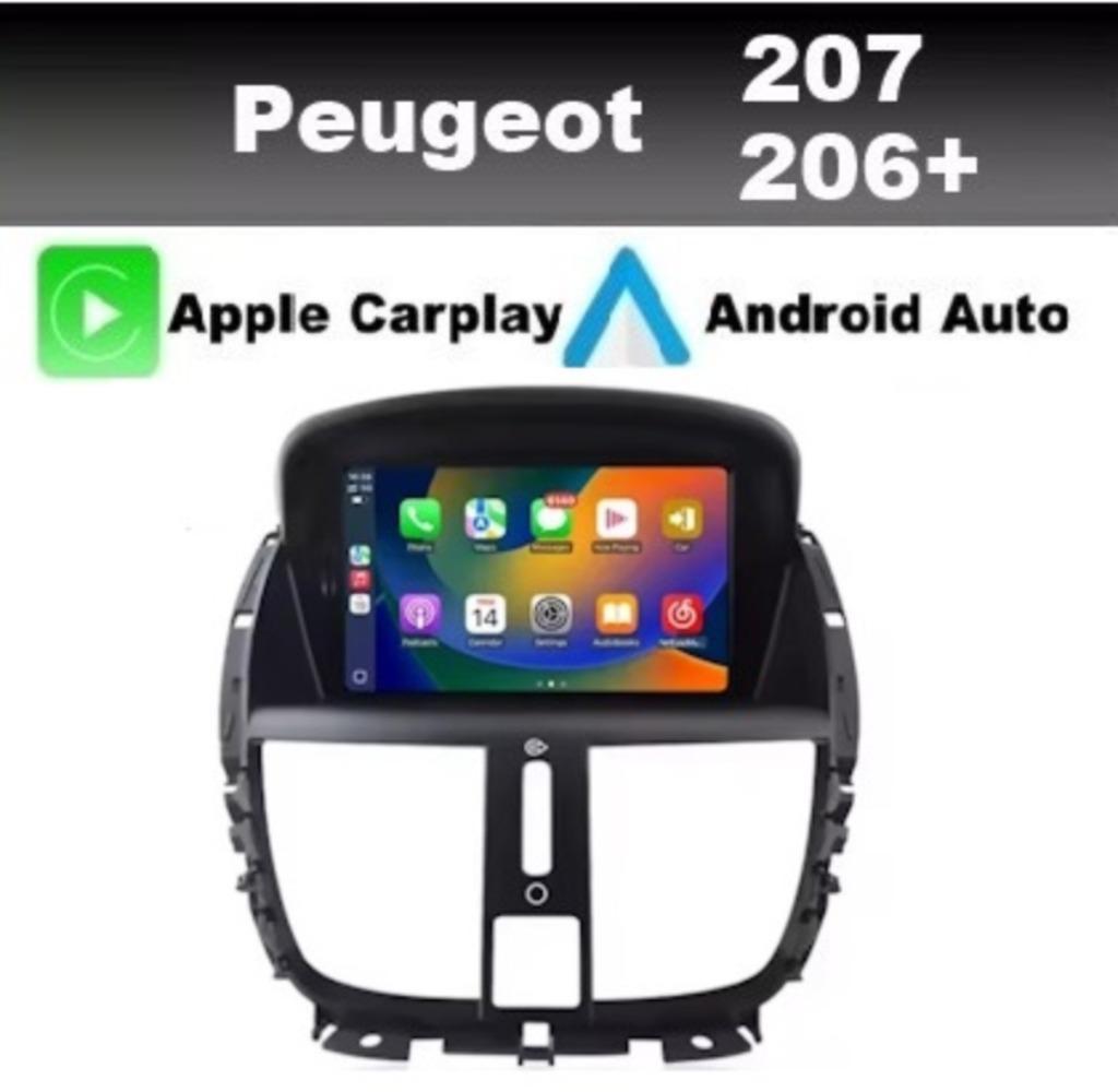 Peugeot 206+ 207 radio navigatie android 14 carplay dab+, Ophalen of Verzenden, Nieuw