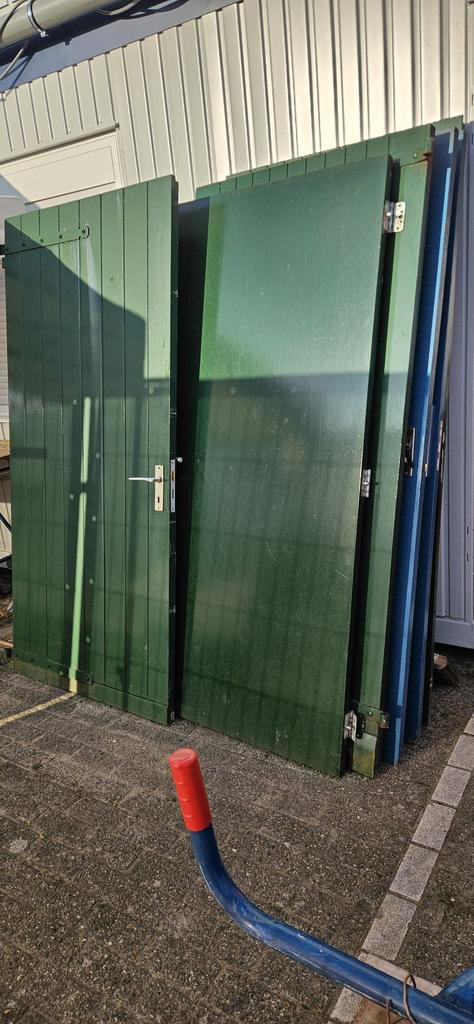 Schuurdeuren | achterdeuren | tuindeuren | gebruikt, Ophalen, Kunststof, 80 tot 100 cm, 200 tot 215 cm