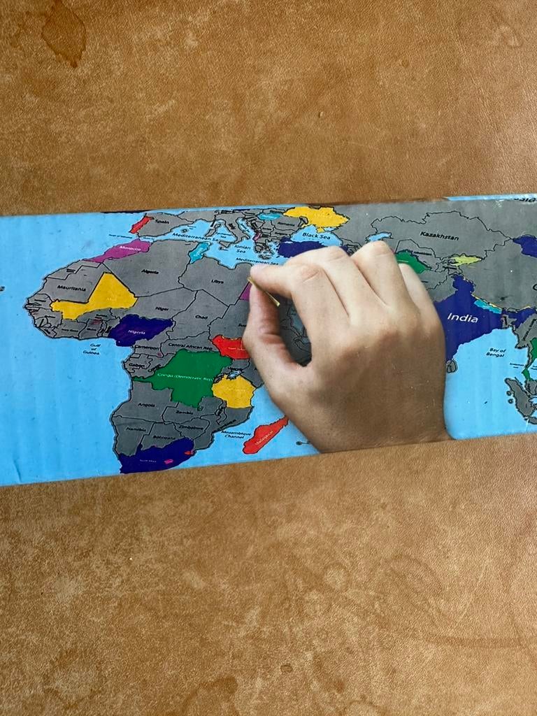 Wereld kraskaart, Ophalen, Nieuw, Rechthoekig Liggend, Overige onderwerpen